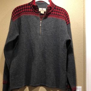 Woolrich Gray and Red Sweater